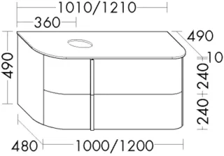 Burgbad Waschtischunterschrank Lavo 2.0 T. 490x1010x495 Eiche Dekor Baumwolle, SFZY101RF6796 SFZY101RF6796