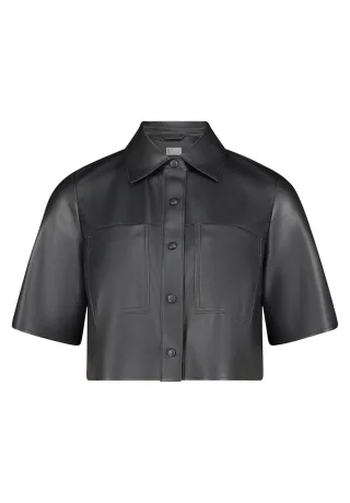 V by Vera Mont - Lederjacke schwarz - Gr. - 42