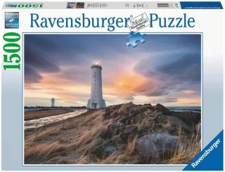 Ravensburger Puzzle 17106 - Magische Stimmung über dem Leuchtturm von Akranes: Island [1.500 Teile]