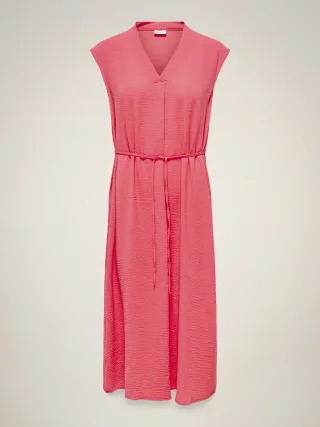 JDY - JDYDIVYA LIFE S/L MIDI DRESS WVN DIA Calypso Coral - Gr. - L