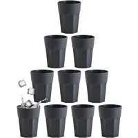 Engelland Becher Kunststoffbecher in modernen Pastellfarben, 250 ml, Mehrweg, 10-tlg., Kunststoff, spülmaschinengeeignet, bruchfest, wiederverwendbar, 250 ml, 0,25 Liter