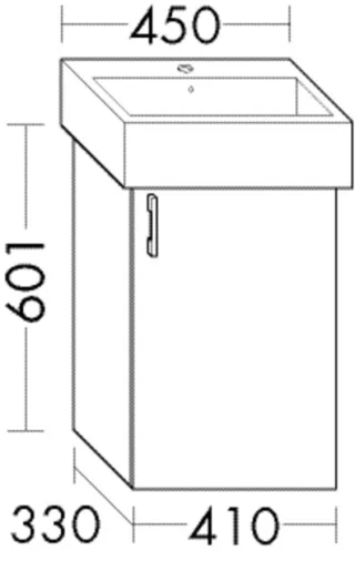Burgbad Waschtischunterschrank System 30 Preisgruppe 2 Echo 601x410x330 Rauchgrün Softmatt WYSL041LF6920