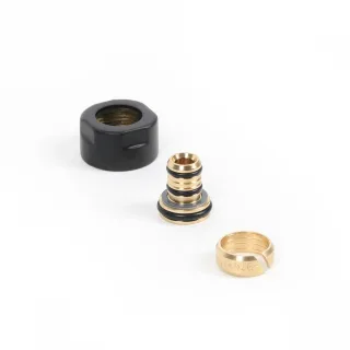 Terma Adapter auf alupex CYLINDER; GW 3/4"-Ø16x2; schwarz, TGACM001, Schwarz TGACM001