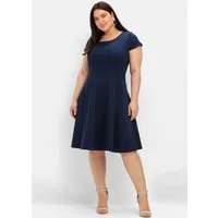 Sheego Etuikleid Cocktailkleid Kurzarm in Bahnenform