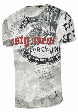 Verwaschenes T-Shirt mit Eagle-Print