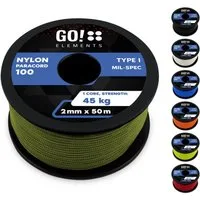 GO!elements Seil Paracord 100 - 2mm, Paracord 100 aus reißfester Nylonschnur
