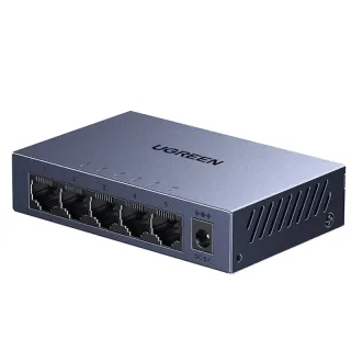 UGREEN CM633 Gigabit Ethernet Switch 5 Port Hub Ethernet 10/100/1000Mbps Switch RJ45 for Office and Home Plug Play Multi
