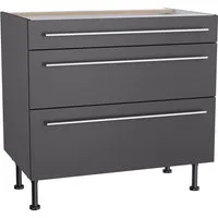 KOCHSTATION Unterschrank KS-Bern2 Breite 90 cm, 1 Schubkasten, 2 Auszüge
