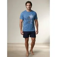 Henry Terre Shorty Pyjama Set Kurz - Beach