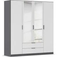rauch Kleiderschrank Drehtürenschrank Schrank Garderobe Ankleide Schlafzimmer LAGOA (3 verschiedene Ausstattungen BASIC/CLASSIC/PREMIUM (inkl. SOFT-CLOSE) geräumige Schubladen, 3 Breiten, optional mit Aufsatz MADE IN GERMANY