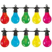 Luxform Lichterkette 24V-Lichterkette Maui - mit 10x farbigen LED, Überall aufhängbar, drinnen und draußen