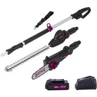 Gomag Garten-Multifunktionsgerät GO-HHS410 2.0 Starterkit, 2-in-1, Set, inkl. Schultergurt, Automatischer Kettenschmierung
