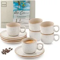 SÄNGER Espressotasse Set 12 tlg. Rio, 12-tlg., Steingut, Rio Creme, 80 ml, VALUE COLLECTION