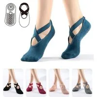GOLDEN Sportsocken rutschfeste Socken Damen für Yoga Pilates Tanz Ballet mit Griffen