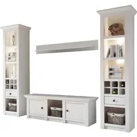 Home affaire Wohnwand California, (Set, 4-St), bestehend aus 2 Standregale, Lowboard, Wandregal