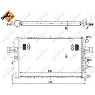 NRF Motork?hler gel?tet Opel Astra G Zafira A 58355
