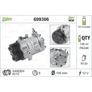 Valeo Klimakompressor Opel Astra Combo Corsa Meriva Zafira 699306