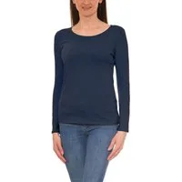 Alkato Longshirt Alkato Damen Langarm Shirt mit O-Ausschnitt