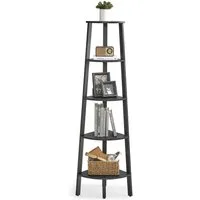 VASAGLE Eckregal, Bücherregal, mit 4/5 Ebenen, H: 125/159cm, mit Stahlrahmen