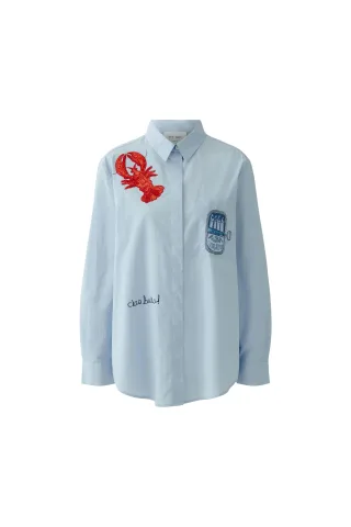 Oui - Bluse kentucky blue - Gr. - 36