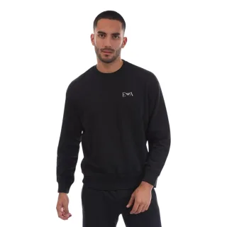 Emporio Armani EA7 - Sweatshirt für Herren, gerippt, Langärmlig (Dunkles Marineblau)