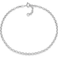 Silberkettenstore Fußkette Fußkette Erbse 2,8mm - 925 Silber, Länge wählbar von 23-30cm