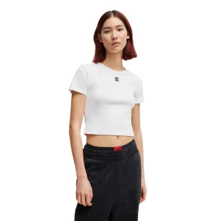 Hugo - kurzes T-Shirt für Damen, Baumwolle (Weiß)