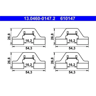 ATE Zubeh?rsatz f?r Bremsbel?ge hinten Citroen C5 Peugeot 407 607