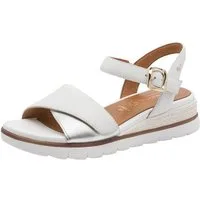 Tamaris WIDE FIT MultiAdjustable, comfortFit aus Leder Plateausandaletten MultiAdjustable