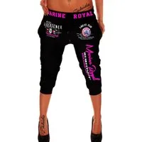 Jaylvis Sweatshorts Damen Short Bermuda Kurze Jogginghose 3/4 Hose Sport Marine Royal