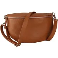 MIRROSI Bauchtasche Damen, Echtleder, Leder, Made in Italy, Umhängetasche, Brusttasche, (Schultertasche für jeden Anlass (1 Tasche & 1 Gurt), 3 Größen auswählbar), Crossbody Bag, Damen Taschen verstellbaren Schulterriemen