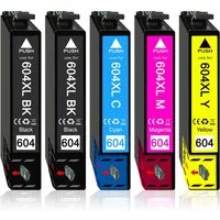 Druckerparadies 5er Pack Druckerpatronen 604 604XL kompatibel mit Epson WF-2930 Tintenpatrone (5-tlg)