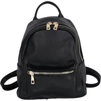 MIRROSI Minirucksack Damen Rucksack,Echtleder, Hergestellt in Italien (ca. 21x24x11cm, Edler goldener Reißverschluss), aus hochwertigem Echtleder, Rucksack, Daypack