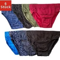 DDOnlineShop Slip 6 Stück Herren Slips Unterhosen Mehrfarbig (Spar-Set, 6-St., 6er-Pack) Premium Qualität(B4417)
