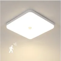 Riserva Deckenleuchten LED Deckenleuchte 36W 4000K, Deckenlampe 25x25cm mit Bewegungsmelder