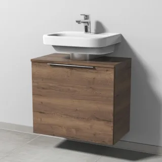 Sanipa 3way Universal-Waschtischunterbau mit 1 Auszug, Eiche-Tabak UM60050