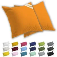 Lavea Kissenbezug 2er Set Kissenhülle Jersey, 100% Baumwolle, Kissenbezüge, (2 Stück), allergikerfreundlich - sicherer YKK-Reißverschluss - waschbar 60°C