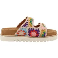 MUSTANG Pantolette Pantolette mit gesticktem farbenfrohen Muster