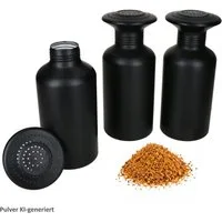 MamboCat Salz- / Pfefferstreuer MamboCat 3er Set Pommes-Salzstreuer Aluminium schwarz H19,5cm Kräuter