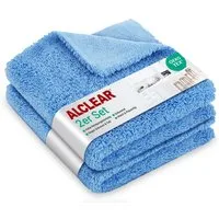 ALCLEAR 820203K_2 Mikrofaser Küchentücher für Hochglanzküchen Küchenreiniger Mikrofasertuch (70% Polyester, 30% Polyamid, 40x40 cm)