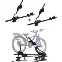 OMAC Dachfahrradträger 2x Fahrradträger bis 25kg ABE P-Style Dachfahrradträger EBike FatBike, (2-tlg), Rostbeständig, Abnehmbar, Leichtgewichtig