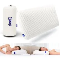 SLEEPI Nackenstützkissen Comfort, Füllung: Viscoschaum (Memory Foam), Rückenschläfer, Seitenschläfer, Bauchschläfer, Set, Optimale Druckentlastung & Nackenunterstützung - Orthopädisches Kissen