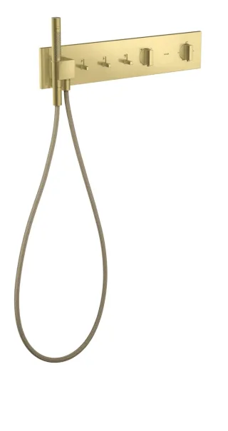 Hansgrohe Thermostatmodul 540/110 Axor ShowerComposition 3 Verbraucher, brushed brass, 12572950 12572950