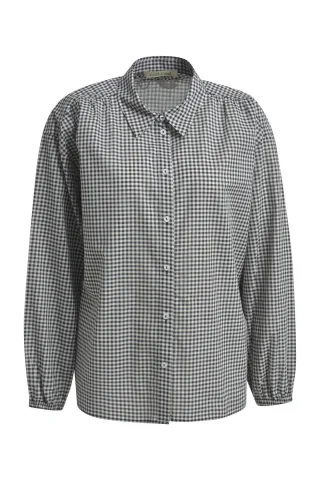 Smith&Soul - Vichy Check Shirt Collar Blouse black print - Gr. - XXL
