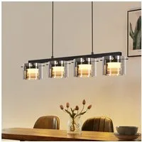 Nettlife LED Pendelleuchte 1/3/4flammig Retro Hängelampe Glas Esszimmerlampe 2700K Warmweiß, LED fest integriert, Extra-Warmweiß, für Esszimmer Wohnzimmer Küche