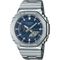 CASIO G-SHOCK Chronograph GM-2110D-2BER, Quarzuhr Armbanduhr,Herren,digital,bis 20bar wasserd.,Edelstahlarmband