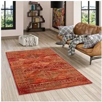 Pergamon Designteppich Designer Teppich Pop-Vintage Orient Bordüre, Rechteckig, Höhe: 6 mm