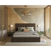 thematys Polsterbett 120x200–180x200 cm – Samt Velours Bett mit Bettkasten & Lattenrost (Optional mit 23 cm Taschenfederkern-Matratze H2, hydraulisches Stauraumbett)