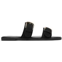 Jenny Jenny Damen-Flip-Flops, Schwarz Badepantolette