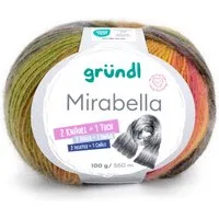 Gründl Wolle Mirabella Farbverlaufsgarn mit Anleitung Häkelwolle, 550,00 m (Wolle Farbverlaufswolle zum Stricken und Häkeln, Strickwolle, Strickgarn, Handstrickgarn), 80% Polyacryl, 20% Wolle